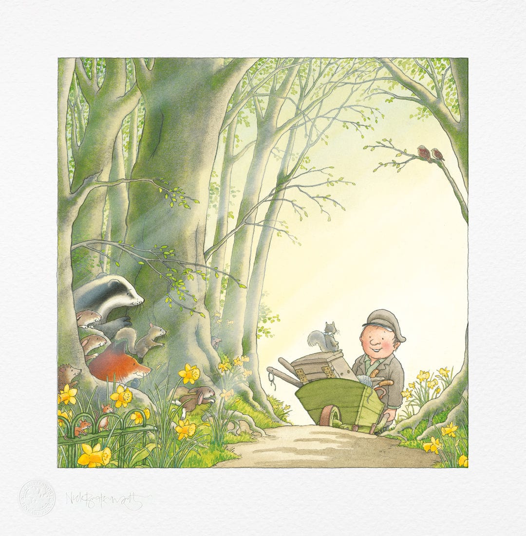 Percy The Park Keeper Signed Print Brand new! The Secret Path fine art print - signed and embossed