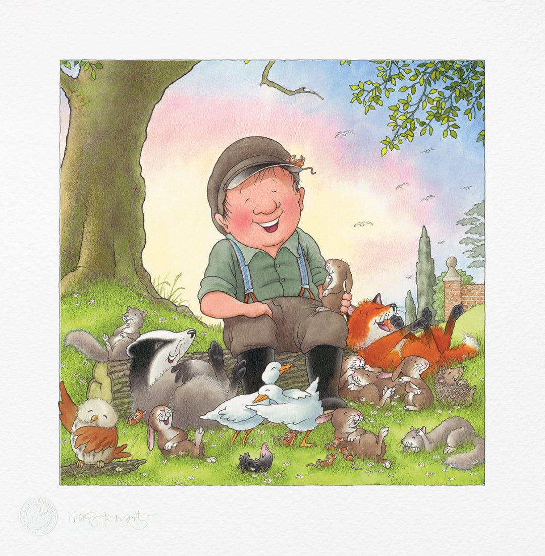 Percy The Park Keeper Signed Print The Rescue Party - new and exclusive - fine art print - signed and embossed