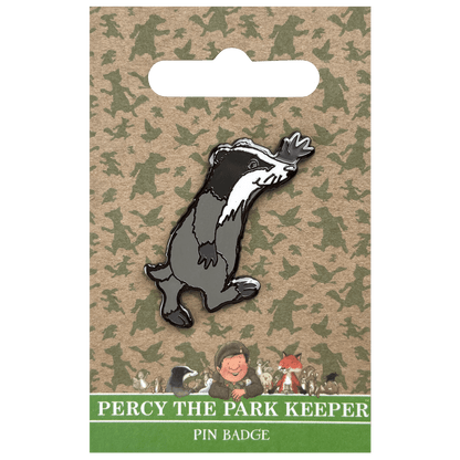 Percy The Park Keeper Badge Badger - Percy The Park Keeper pin badge