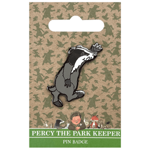 Percy The Park Keeper Badge Badger - Percy The Park Keeper pin badge