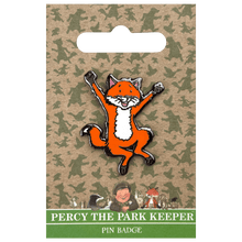 Percy The Park Keeper Badge Fox - Percy The Park Keeper pin badge