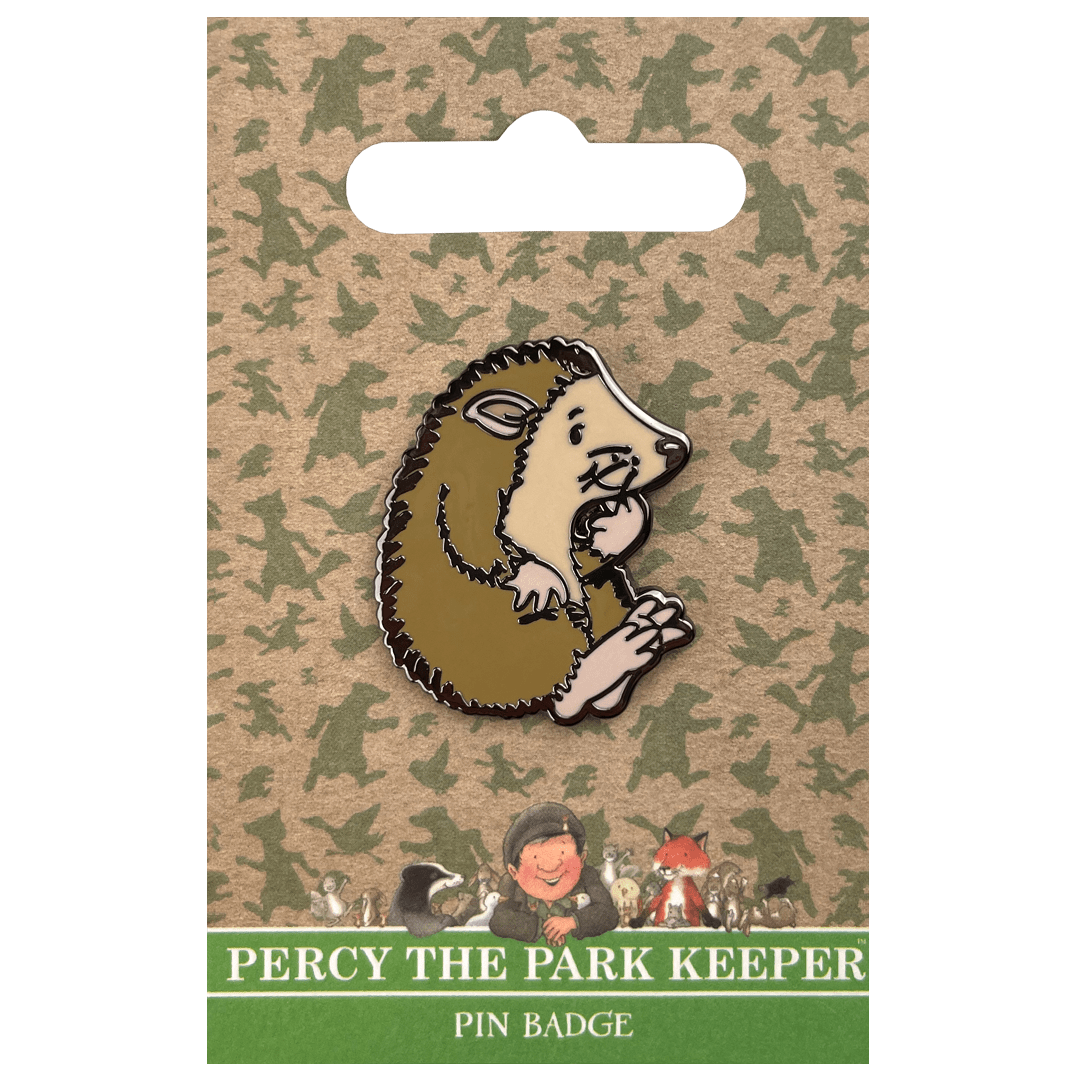 Percy The Park Keeper Badge Hedgehog - Percy The Park Keeper pin badge