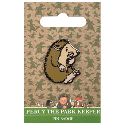 Percy The Park Keeper Badge Hedgehog - Percy The Park Keeper pin badge