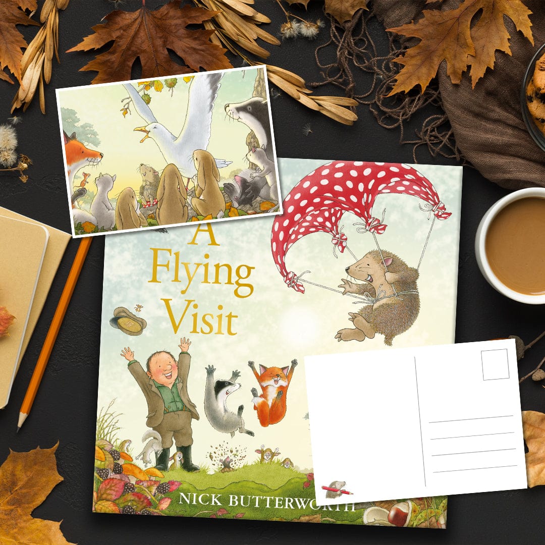Percy The Park Keeper Books A Flying Visit - hardback book - now includes exclusive free postcard