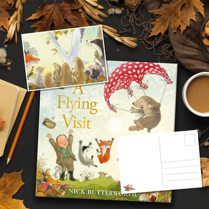 Percy The Park Keeper Books A Flying Visit - hardback book - now includes exclusive free postcard