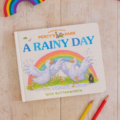 Percy The Park Keeper Books A Rainy Day board book