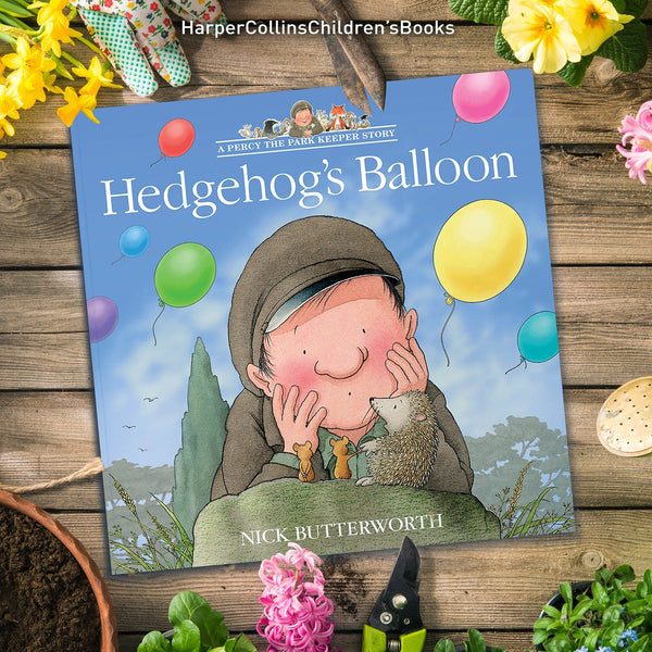 Percy The Park Keeper Books NEW & EXCLUSIVE! Hedgehog's Balloon - signed book and print