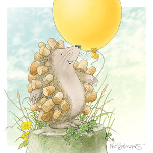 Percy The Park Keeper Books NEW & EXCLUSIVE! Hedgehog's Balloon - signed book and print