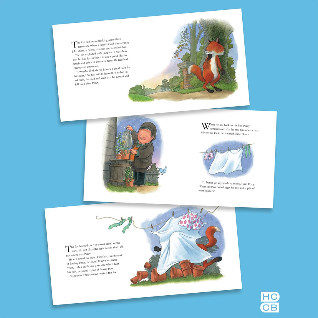 Percy The Park Keeper Books New! Fox's Hiccups - with exclusive signed print signed by Nick Butterworth! Pre-order now.