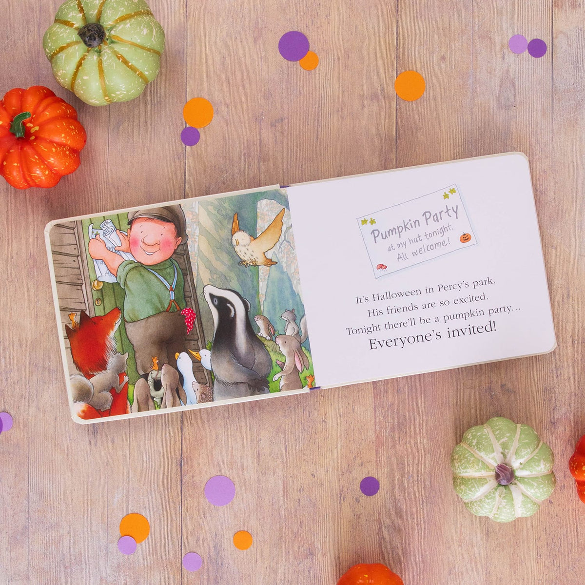 Percy The Park Keeper Books New! The Pumpkin Party board book