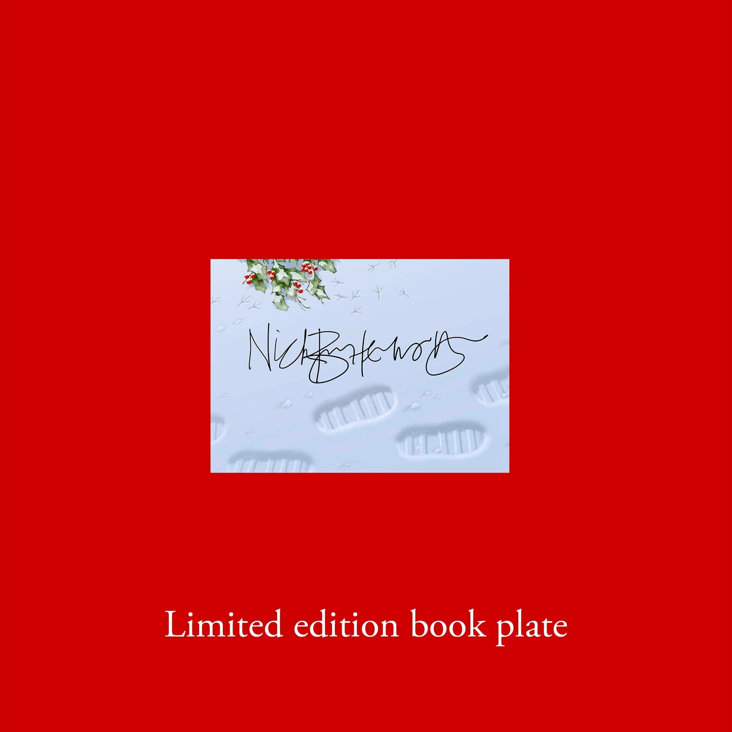 Percy The Park Keeper Books One Christmas Eve with book plate - limited edition hardback book - signed by Nick Butterworth
