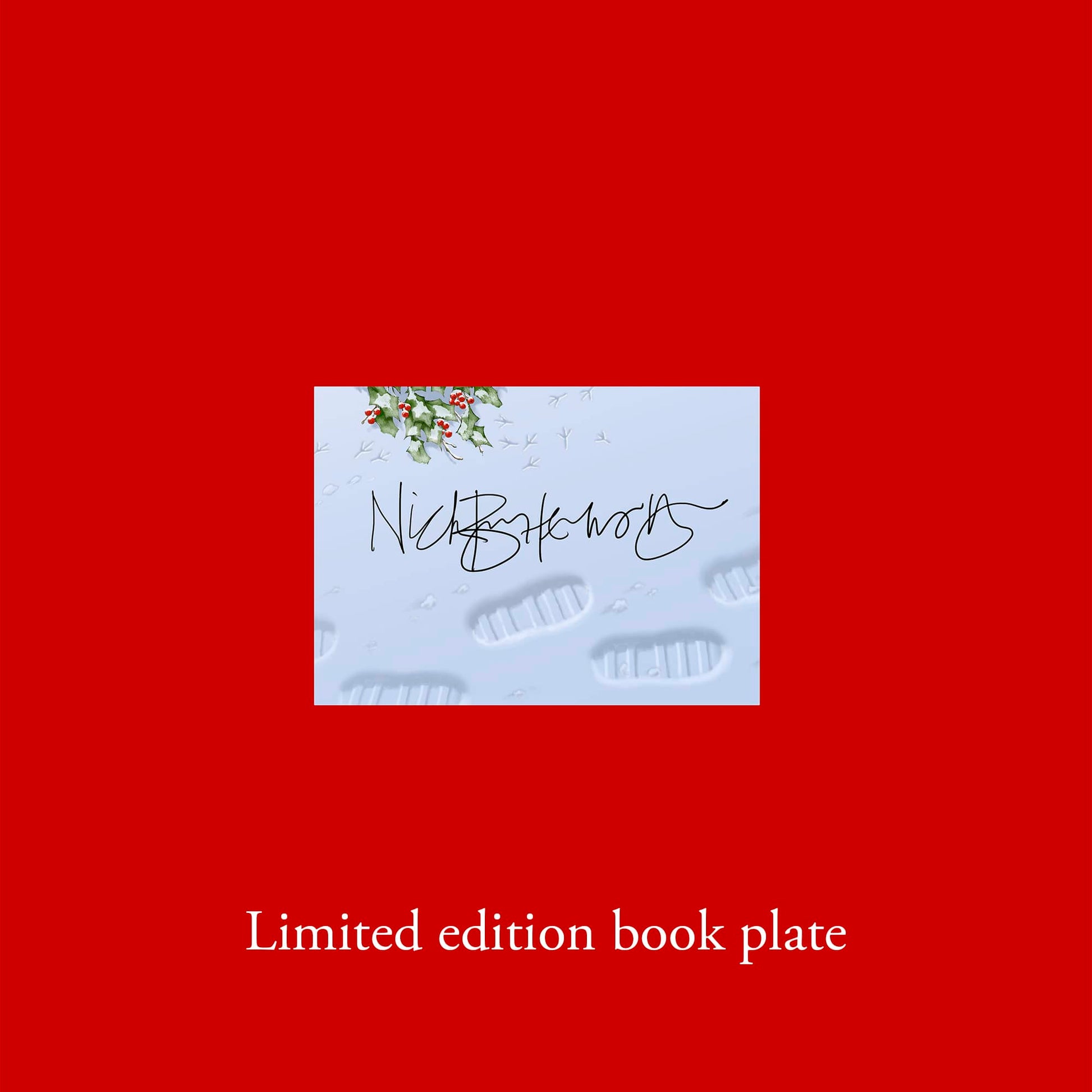 Percy The Park Keeper Books One Christmas Eve with book plate - limited edition hardback book - signed by Nick Butterworth