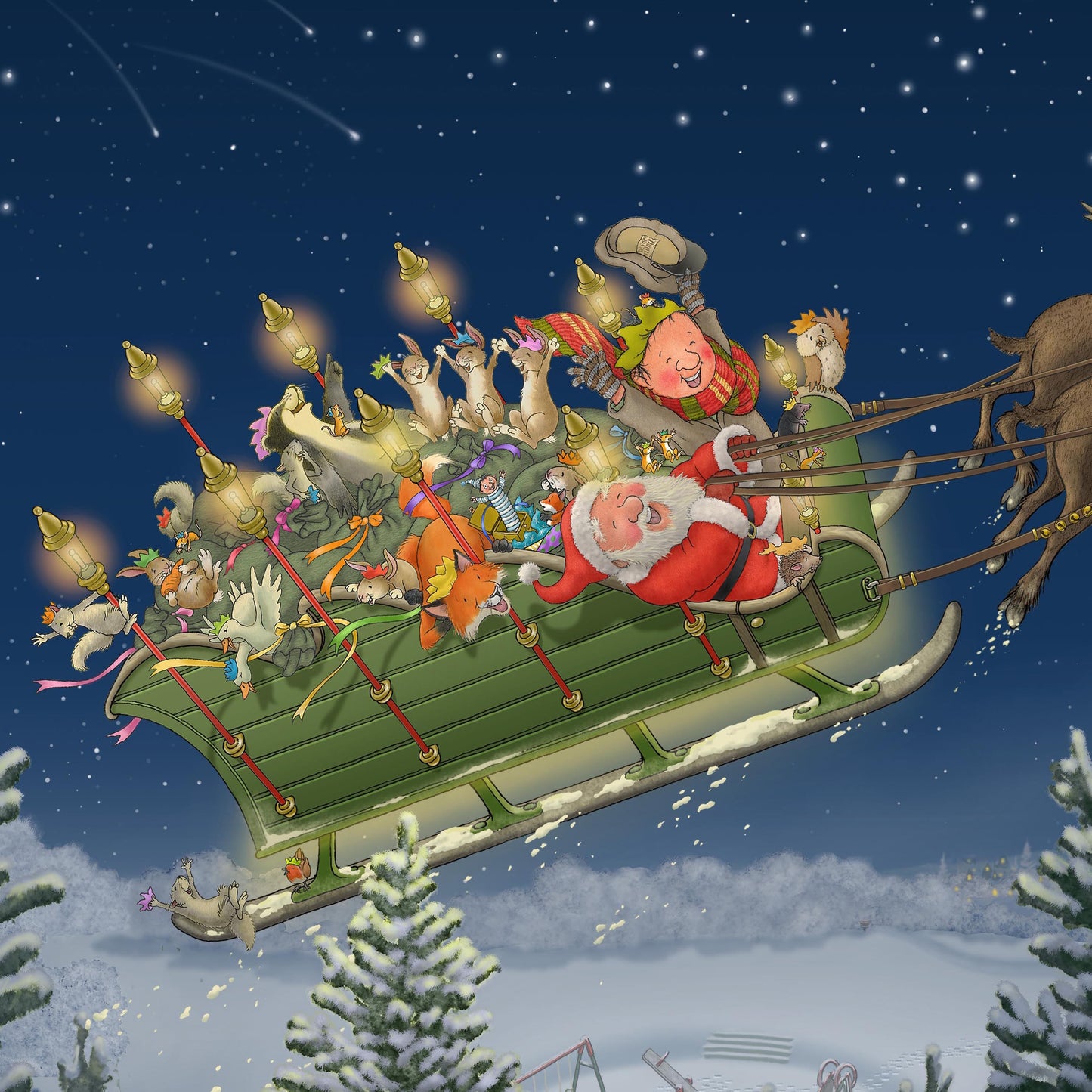 Percy The Park Keeper Books Pre-order One Christmas Eve signed by Nick Butterworth