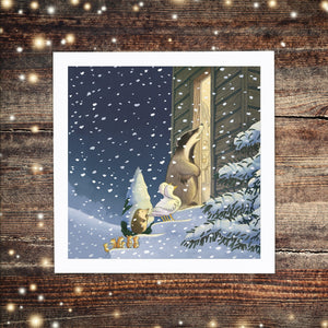 Percy The Park Keeper Greetings Card Percy One Snowy Night - Christmas card - mixed set 32 cards and envelopes