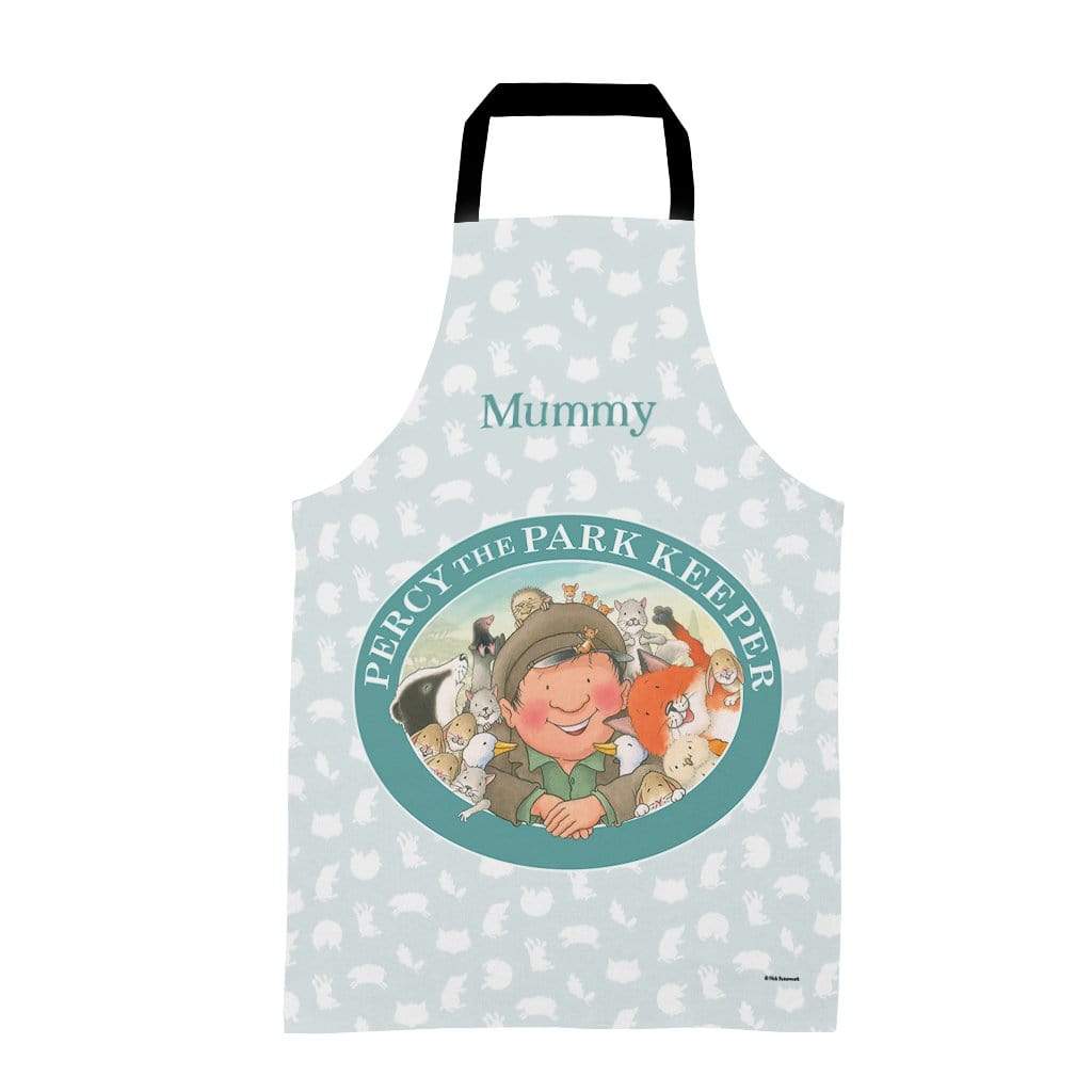 Percy The Park Keeper Apron Adults Personalised Percy & Friends Pattern Badge Apron