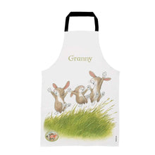 Percy The Park Keeper Apron Adults Personalised Rabbits Leaping Apron