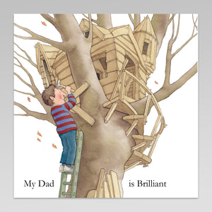 Percy The Park Keeper Art Print My Dad is Brilliant "Treehouse" A3 width print