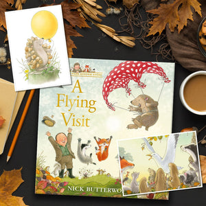 Percy The Park Keeper Books NEW! A Flying Visit - hardback book - now includes two exclusive free postcards