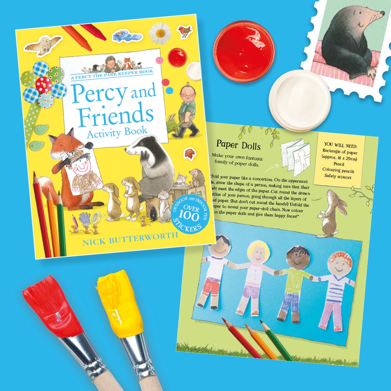 Percy The Park Keeper Books Percy & Friends Activity Book with over 100 stickers!