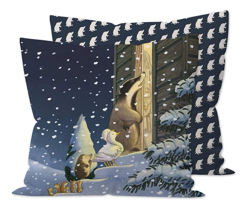 Percy The Park Keeper Cushion Percy The Park Keeper - One Snowy Night cushion