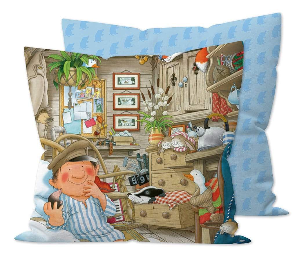 Percy The Park Keeper Cushion Percy The Park Keeper - One Snowy Night Percy's Hut cushion