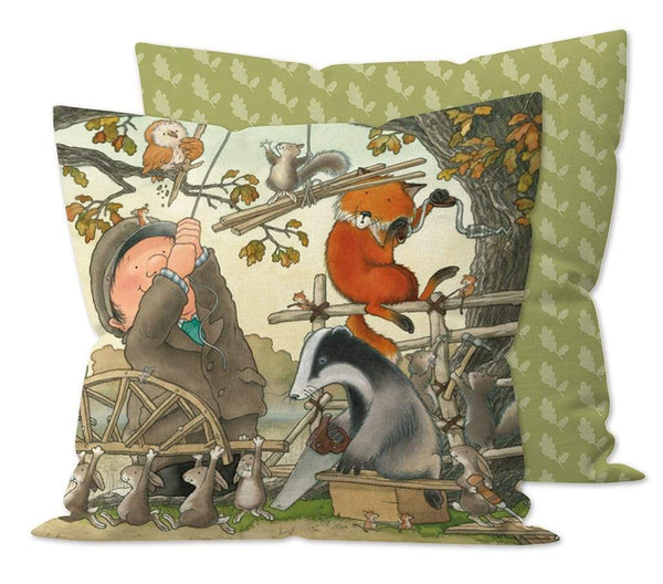 Percy The Park Keeper Cushion Percy The Park Keeper - Percy & friends working cushion