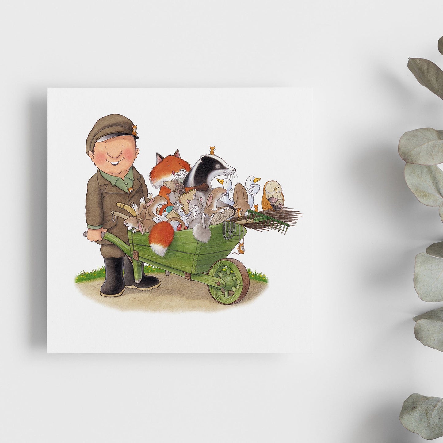 Percy The Park Keeper Greetings Card Percy and friends the wheelbarrow greeting cards - set of six