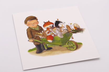 Percy The Park Keeper Greetings Card Percy and friends the wheelbarrow greeting cards - set of six