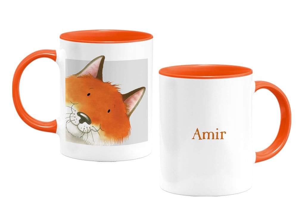 Percy The Park Keeper Mug Fox - personalised two-tone mug