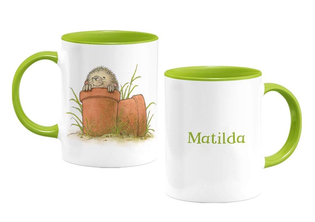 Percy The Park Keeper Mug Hedgehog - personalised two tone mug