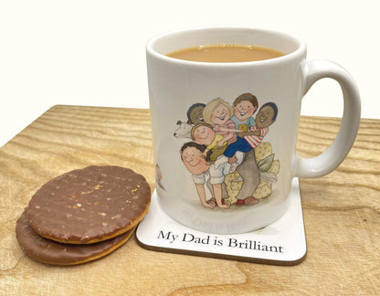 Percy The Park Keeper Mug My Dad is Brilliant Mug and Coaster Set