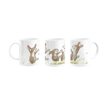 Percy The Park Keeper Mug Rabbits Leaping - Mug