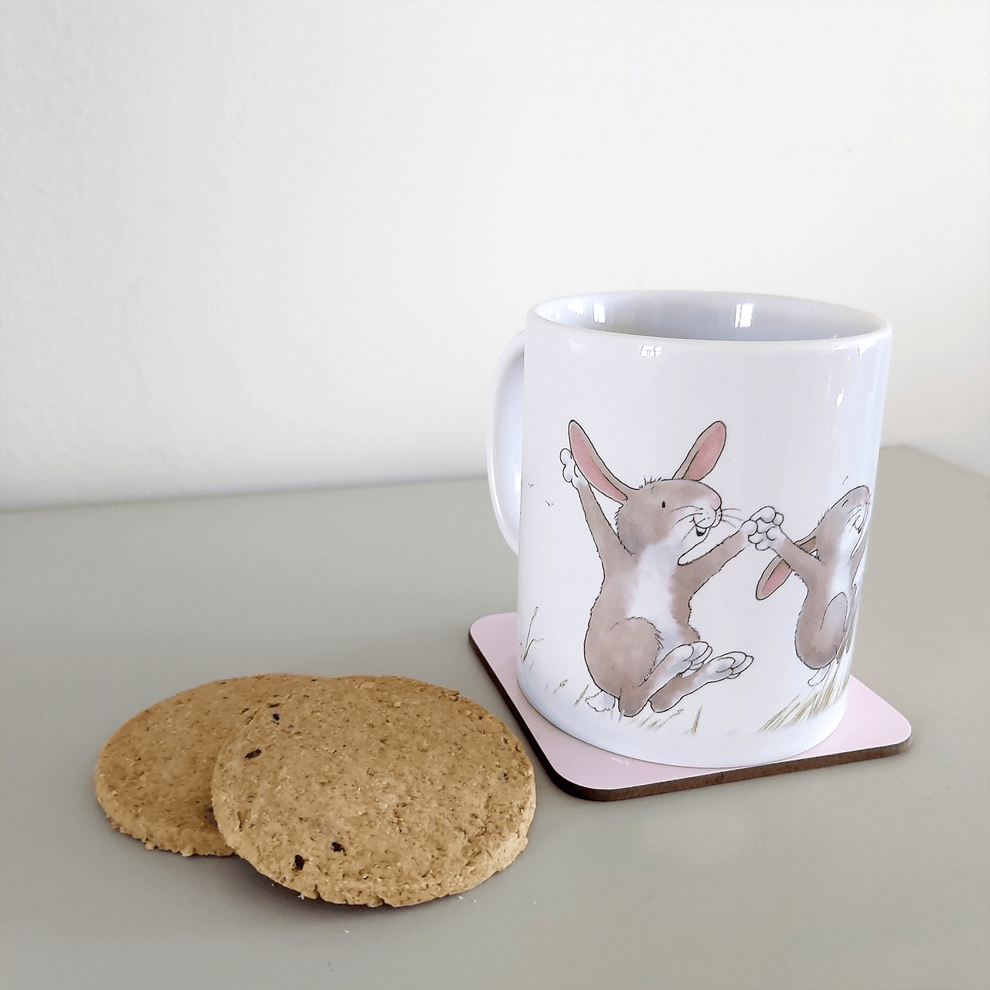 Percy The Park Keeper Mug Rabbits Leaping - Mug