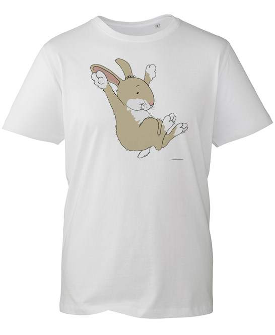 Percy The Park Keeper T-shirt Rabbit Leaping T-shirt - White